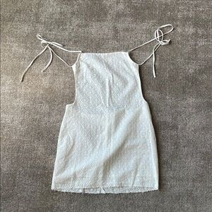 White Eyelet Mini Dress